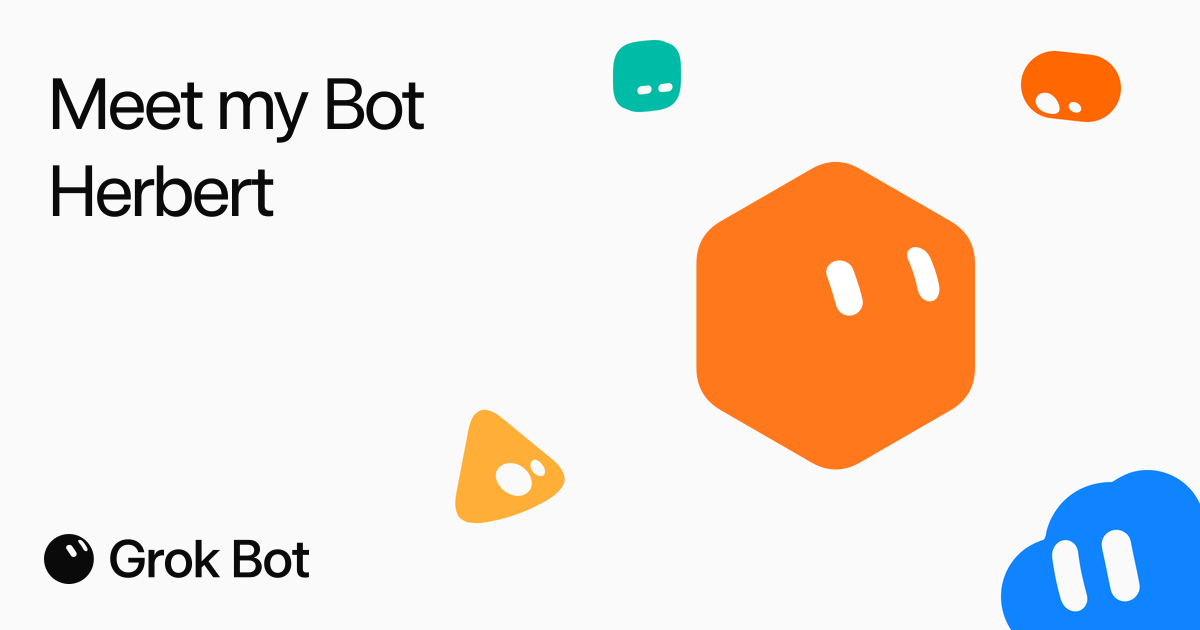 Herbert Grok Bot template card on x.ai